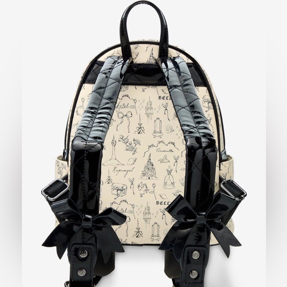 New Loungefly Disney Princess Sketch Icons Mini Backpack